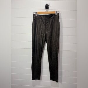 SPANX Shiny Black Leather Look Pants